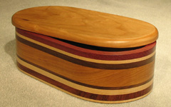 Wood Accents Large Oval Boxes Opened