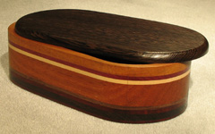 Wood Accents Large Oval Boxes Opened