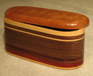 Wood Accents Small Oval Boxes Opened