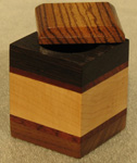 Wood Accents Ring Boxes - 1 Hole Opened