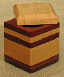 Wood Accents Ring Boxes - 1 Hole Opened