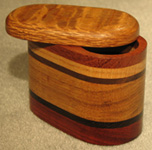 Wood Accents Ring Boxes - 2 Holes Opened