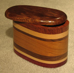 Wood Accents Ring Boxes - 2 Holes Opened