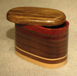 Wood Accents Ring Boxes - 2 Holes Opened