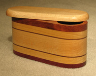 Wood Accents Ring Boxes - 3 Holes Opened